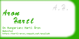 aron hartl business card